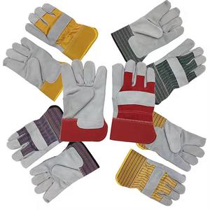 Guantes DE SEGURIDAD DE TRABAJO DE uso General de cuero dividido de vaca Guantes de trabajo de cuero para protección de manos - Product Image 1