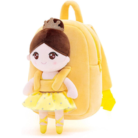 Sac à dos unisexe en coton PP, design dessin animé, avec poupée ballerine en peluche super douce à corps séparé, personnalisable ODM/OEM