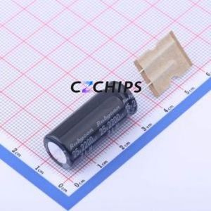 Condensateur électrolytique en aluminium à montage traversant 25ZLH2200MEFCG412.5X30, D12.5xL30mm 2200uF 20% 25V 2.415A - Product Image 1