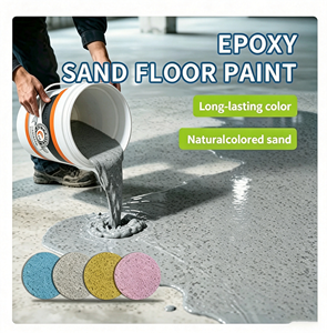 Peinture de sol en sable coloré époxy haute performance, revêtement de sol industriel et commercial auto-nivelant antidérapant - Product Image 5
