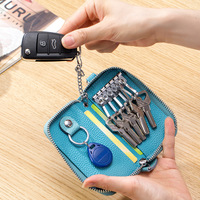 Étui à clés de voiture universel en aluminium de style nouveau, pochette à clés multifonctionnelle à fermeture éclair, porte-clés domestique
