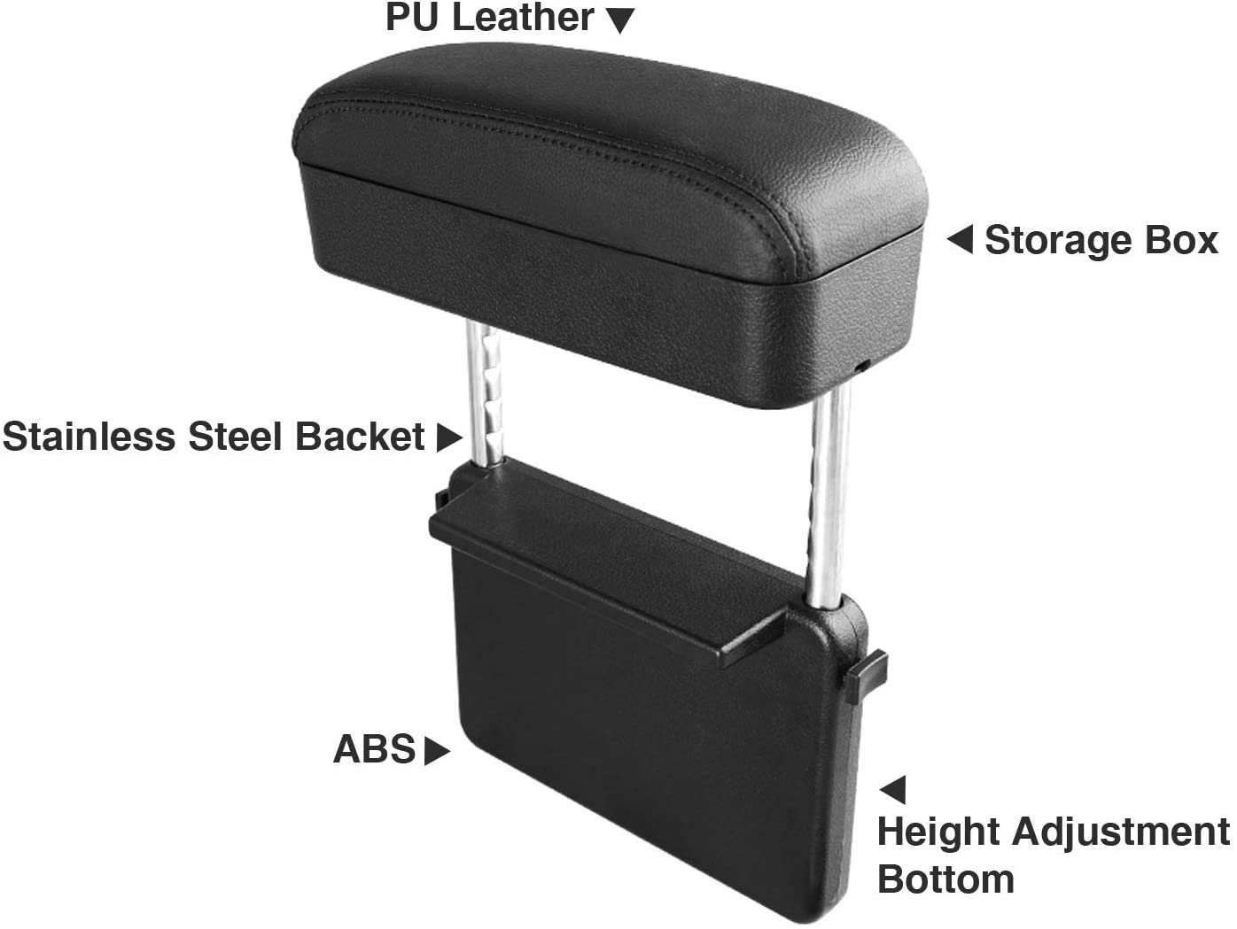 BENKE BK-1155 Universal Car Console Storage Box Armrest - Adjustable Interior Auto Accessories