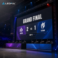Mur LED principal avec écrans de fascia de bureau P2.6 pour arène de championnat d'e-sport, installation rapide et location