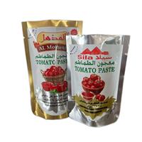 Sachet imprimé sur mesure à haute barrière en aluminium, pochette autoportante pour sauce tomate, confiture 50G 70G
