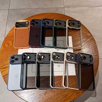 Coques de téléphone portable compatibles avec les objectifs 3-en-1 en acrylique pour 18 Pro Max, finition mate transparente, résistantes au jaunissement, antichoc