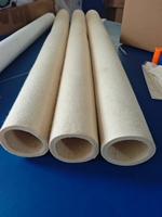 Tube en feutre de laine sans couture sur mesure, longueur ID/OD, 100 % laine naturelle, feutre tubulaire haute densité pour le travail d'enroulement de rouleaux industriels