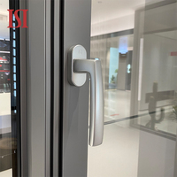 Ventanas abatibles de doble acristalamiento personalizadas de marca superior Diseño moderno Columpio Estilo abierto Marco de aluminio EPDM Ventana de imagen compatible con el hogar