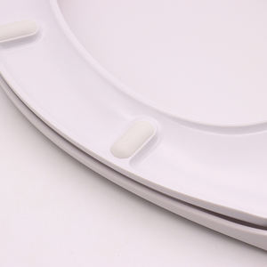 Ensemble de couvercle de siège de toilette rond blanc de haute qualité européen, à un bouton, à dégagement rapide, forme O, universel, fermeture lente - Product Image 5