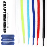 Lacets plats en polyester composite silicone YH double face de 8 mm de large, anti-chute, antidérapants, pour baskets unisexes, prêts à l'emploi (RTS)