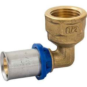 APE PRESS Codo hembra de alta presión 26X3/4 Rosca BSPP 12mm BSPT suave 16mm Plástico de cobre para conexión de Plomería - Product Image 1