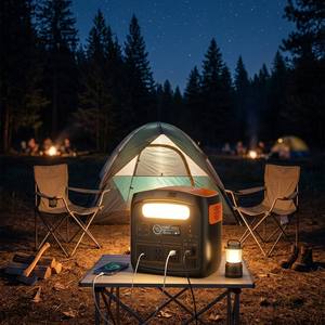 Station d'alimentation portable tout-en-un 1200W avec double USB-C PD, LED, onde sinusoïdale pure, solaire, pour camping et extérieur - Product Image 4