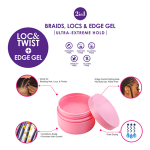 Hữu cơ tóc bom mát mạnh mẽ giữ không bong cạnh kiểm soát Braid <span class=keywords><strong>gel</strong></span> cho xoăn & quăn tóc cho tạo kiểu tóc - Product Image 2