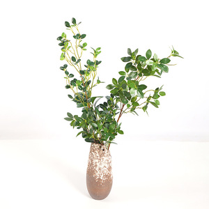 ต้นไม้ประดิษฐ์สีเขียว ต้นไทร ใบไม้จำลองคุณภาพสูง ตกแต่งโต๊ะในร่ม - Product Image 1