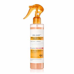 Spray Exfoliante Corporal de Cúrcuma de Marca Privada con Ácido Kójico y Niacinamida, Líquido Transparente para Eliminar Piel Muerta, Textura Suave y Limpieza Profunda - Product Image 1