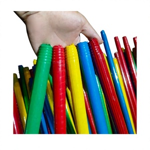 Manches de balai en plastique colorées, légères, à poils moyens, outils de nettoyage de sol domestique, style basique - Product Image 1
