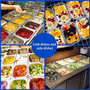 Restaurante comercial Debajo del mostrador Refrigeradores Mesa DE TRABAJO Preparación Congelador Pantalla Ensalada Bar Mostrador - Product Image 6