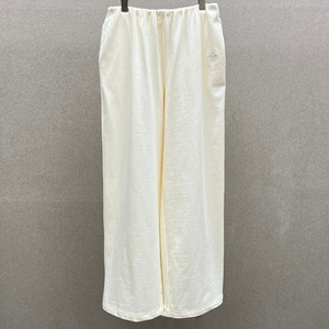 Pantalon décontracté drapé uni pour femme, coupe droite ample, respirant, taille haute, 100 % coton, été, mode ODM, polyvalent - Product Image 5