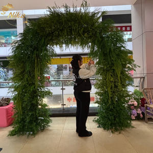 <span class=keywords><strong>NIKA</strong></span> Offres Spéciales fait à la main de verdure artificielle fleur arc rangée mariage soie fleur arc pour mariage événement fête décoration - Product Image 3
