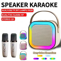 Microphone K12 de Haute Qualité à Bon Prix, Enceinte Portable Sans Fil, Barre de Son Jouet pour Enfant, Mini Karaoké Portable Extérieur Fêtes à Domicile BT