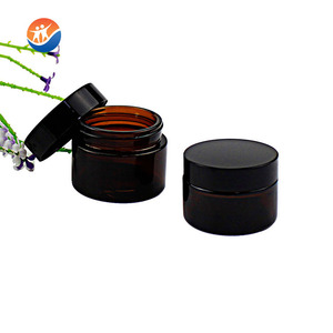 <span class=keywords><strong>Set</strong></span> di Vasetti in Vetro Color Ambra per Cosmetici, Vuoti, con Tappo a Vite e Serigrafia - Product Image 2