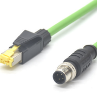 Profinet-Cable de red Industrial, Earthnet IP67 de conector impermeable, modelo grafibus, M12, 4P, D, código a RJ45, Profinet