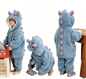 <span class=keywords><strong>Pigiama</strong></span> in Flanella <span class=keywords><strong>con</strong></span> Stampa Animalier per Bambini, Traspirante, Autunno/Inverno, Taglia Media/Grande, Set Invernale per Bambini <span class=keywords><strong>con</strong></span> <span class=keywords><strong>Dinosauri</strong></span> - Product Image 1