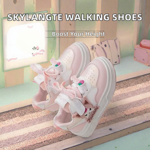 Baskets de course personnalisées SkyLangte pour hommes et femmes, noires, à semelle épaisse, décontractées, à lacets, rehaussantes, avec empeigne en PU et semelle extérieure en cuir véritable - Product Image 2