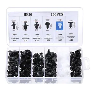 100pcs High Quality Clips Plastic Universal Auto Clips Body Car Auto Clips and Fastener