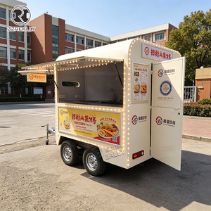 Trailer Makanan Bergerak OEM <span class=keywords><strong>Burger</strong></span> Concession, Trailer Concession Ukuran Kustom, Truk Makanan Stainless Steel Flattop Dengan Dapur Lengkap - Product Image 1