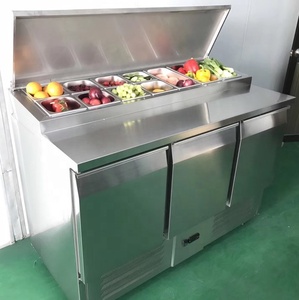 <span class=keywords><strong>3</strong></span> doors <span class=keywords><strong>Saladette</strong></span> <span class=keywords><strong>Pizza</strong></span> prepairing table refrigerator with steel lid - Product Image 4