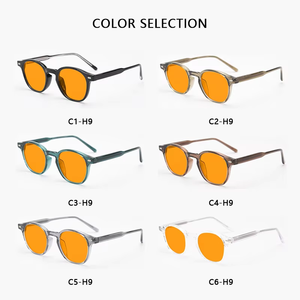 Venta de fábrica Classic TR90 Marco óptico Gafas Personalizadas Unisex Anti Blue Light Gafas con amarillo Rojo Naranja FL41 Lentes - Product Image 6