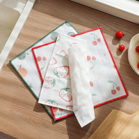 Essuie-vaisselle en viscose imprimée, doux et sans peluches, chiffon à vaisselle en bambou, absorbant, séchage rapide, chiffons de nettoyage pour la cuisine