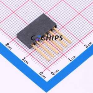 SSQ-106-03-G-S Pin Socket Through hole Component (THT),P=2.54mm Connector 2.54mm Square Hole Through Hole Single Row - Product Image 2