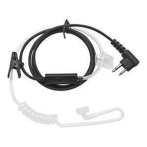 Écouteur pour talkie-walkie EARPHONIC avec prise M, microphone, tube acoustique, casque supra-auriculaire, design en plastique et métal pour les employés de réception - Product Image 1