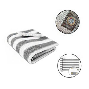 Écran de confidentialité à rayures grises et blanches, <span class=keywords><strong>filet</strong></span> pare-<span class=keywords><strong>vent</strong></span> moderne <span class=keywords><strong>pour</strong></span> balcon, barrière visuelle décorative - Product Image 1