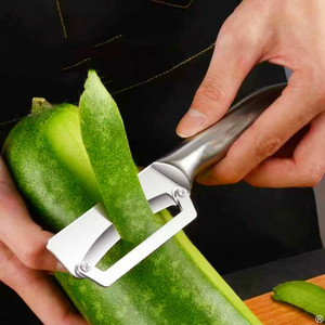 Nuevo pelador de caña de azúcar de acero inoxidable, pelador de calabaza, cuchillo de cocina para frutas, pelador de calabaza y verduras de grado comercial y de espesor reforzado. - Product Image 1