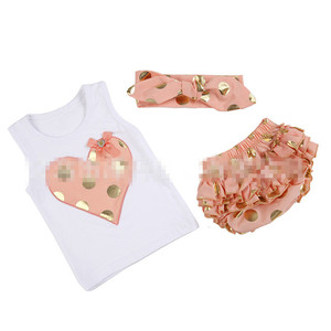Conjunto de Ropa Casual Personalizada para Niñas, Camiseta, Pantalones Cortos y Diadema, de China - Product Image 5