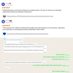 Uzun ömürlü ve tamamen geri dönüştürülebilir bakire plastik palet kutusu büyük iç hacmi ile toplu konteyner sert plastik palet kutusu - Product Image 5