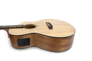 <span class=keywords><strong>Guitarra</strong></span> Electroacústica de Tapa Sólida con Ecualizador de 4 Bandas, Pastilla Integrada, Tapa de Abeto con Incrustaciones Florales, <span class=keywords><strong>Guitarra</strong></span> Folk al por Mayor - Product Image 4