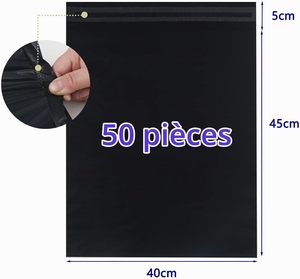 Bolsas de Correo Ecológicas de Alta Calidad en Negro para Logotipo Personalizado, Sobres Biodegradables para Envío - Product Image 2