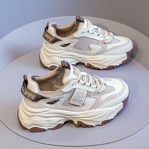 Baskets <span class=keywords><strong>compensées</strong></span> respirantes blanches pour femme, style Dad Shoes, idéales pour la marche et le <span class=keywords><strong>tennis</strong></span> - Product Image 5
