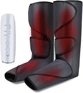 Массажер для ног с тепловым сжатием воздуха для циркуляции и релаксации массажер для ног с дистанционным управлением и воздушной подушкой