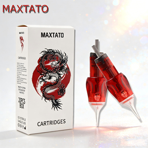 MAXTATO 20 unidades/caja <span class=keywords><strong>Agujas</strong></span> de cartucho para tatuaje rojas 3RL 5RL 7RL 9RL <span class=keywords><strong>5RS</strong></span> 9RS con membrana - Product Image 1