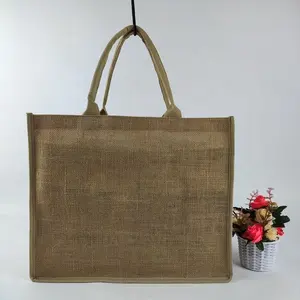 Jute Bag Plain Wholesale Tote For Coffee Linen Burlap Bags Custom Logo Customization Jute Tote Bag