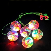 Pelota Elástica de Cristal de 6.5 Pulgadas, Pelota Brillante que Rebota, Esposas Luminosas, Juguetes para Niños, Pelota de Salto Colorida