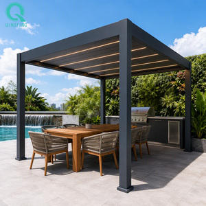 Pergola à toit à persiennes QINGYING 3x4, gazebo préfabriqué pour l'extérieur - Product Image 1