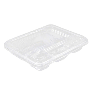 5 Compartment plastic lunch boxes BOPS disposable plastic food packaging box