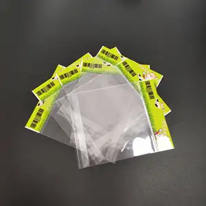 Custom Size Clear Plastic Bag Opp Bags Double Sided Self Adhesive Tape Opp Bag With Backcard