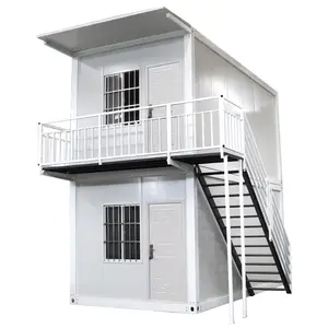 Container House Ce Certified Fast Build Sandwich Panels Material 2 Storey Container House With Electricity And Water