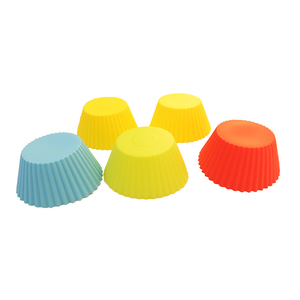 Non-Stick Food Grade Silicone Heat Resisting Dishwasher Safe Reusable Cupcake <b>Baking</b> Cups Muffin Liners Cupcake Wrapper Cups - Product Image 5